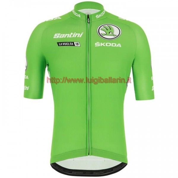 Completo Ciclismo 2019 Tour de Spain verde Maglia Ciclismo Manica Corta