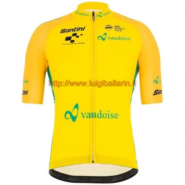 Completo Ciclismo 2019 Tour de Suisse giallo Maglia Ciclismo Manica Corta