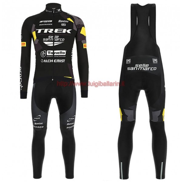 Completo Ciclismo 2019 Trek Selle San Marco Maglia Ciclismo Manica Lunga e Salopette Completo Ciclismo 2019 Trek Selle San Marco Maglia Ciclismo Manica Lunga e Salopette