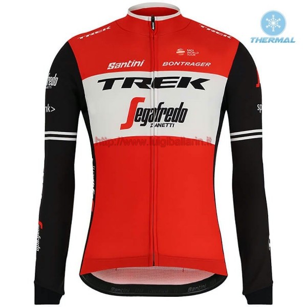 Completo Ciclismo 2019 Trek Usine Racing rosso thermique Maglia Ciclismo Manica Lunga