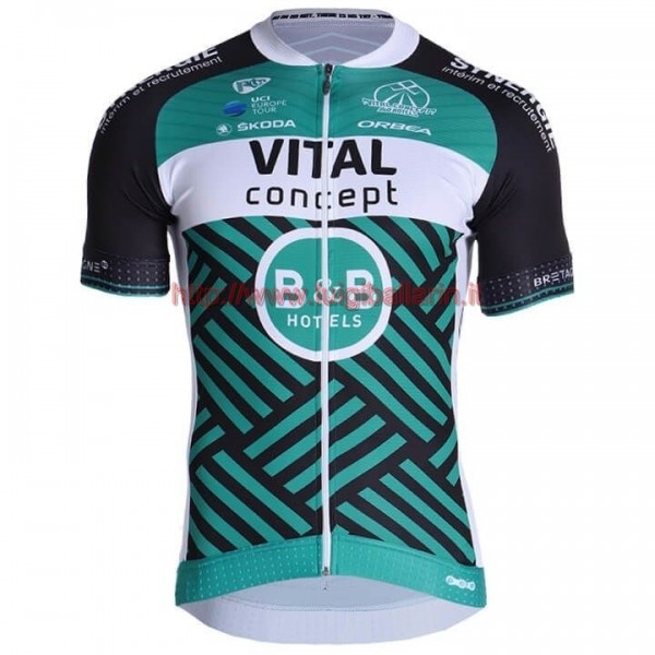 Completo Ciclismo 2019 Vital Squadre verde Maglia Ciclismo Manica Corta
