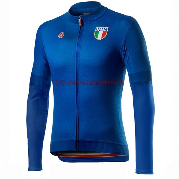 Completo Ciclismo 2020 Italia Blu Maglia Ciclismo Manica Lunga Completo Ciclismo 2020 Italia Blu Maglia Ciclismo Manica Lunga