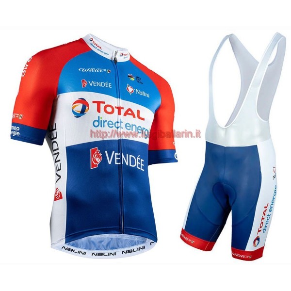 Completo Ciclismo 2020 TOTAL Direct Energie abbigliamento Bici Completo Maglia Ciclismo Corta e Salopette