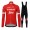 Trek Segafredo 2018 rosso Abbigliamento Ciclismo Maglia Ciclismo Manica Lunga e Salopette Lunga 48038ZJ
