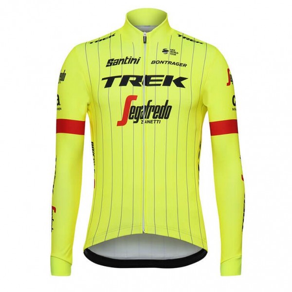 Trek Segafredo 2018 fluo jaune Maglia Ciclismo Manica Lunga 73359AU Trek Segafredo 2018 fluo jaune Maglia Ciclismo Manica Lunga 73359AU