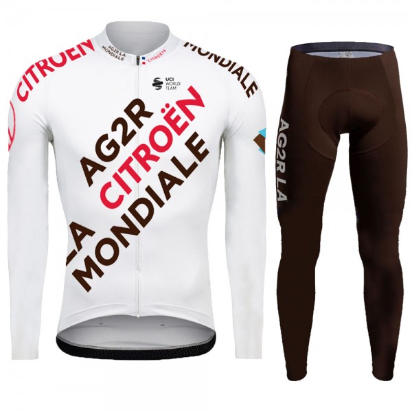 Ag2r 2022 Pro Team Abbigliamento Maglia Ciclismo Manica Lunga e Salopette Lunga 9WqM4