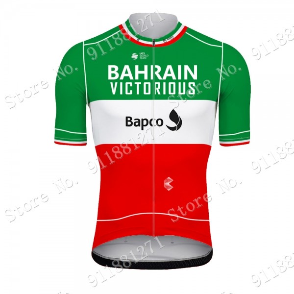 Green Slovenia Tour De France Bahrain Victorious 2021 Maglia Ciclismo Manica Corta hsiJa