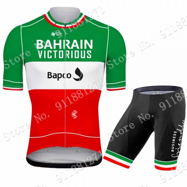 Green Slovenia Tour De France Bahrain Victorious 2021 abbigliamento Bici Completo Maglia Ciclismo Corta e Salopette a9jFf