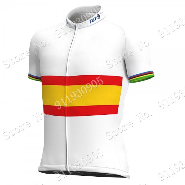FDJ Pro Team Spanish Champion 2021 Maglia Ciclismo Manica Corta GUF7G