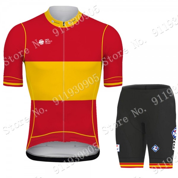 FDJ Pro Team Spanish Espana 2021 abbigliamento Bici Completo Maglia Ciclismo Corta e Salopette sZuS3