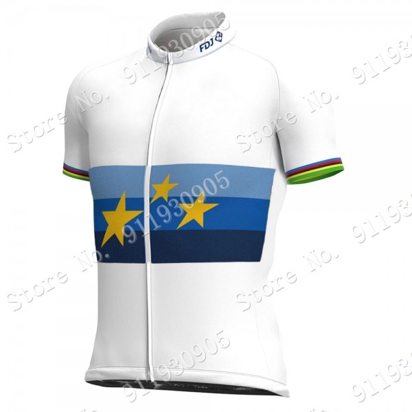 FDJ Pro Team European Champion 2021 Maglia Ciclismo Manica Corta Nnlmk