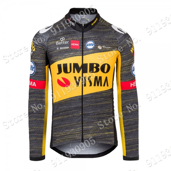 Jumbo Visma Tour De France 2021 Maglia Ciclismo Manica Lunga 8fETI