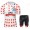 Polka Dot UAE Emirates Tour De France 2021 abbigliamento Bici Completo Maglia Ciclismo Corta e Salopette GO2ht