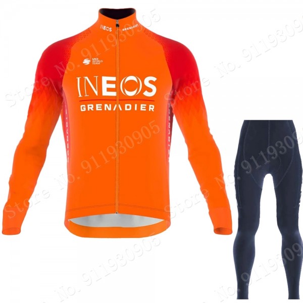 ineos grenadier Tour De France 2022 Team Abbigliamento Maglia Ciclismo Manica Lunga e Salopette Lunga bsumM