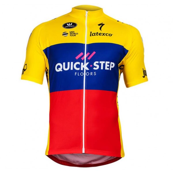 Quick Step Floors Ecuadorian Champion 2018 Maglia Ciclismo Manica Corta 53343DO