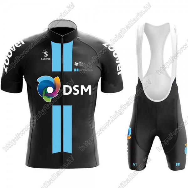Sunweb DSM 2021 abbigliamento Bici Completo Maglia Ciclismo Corta e Salopette SYIPN