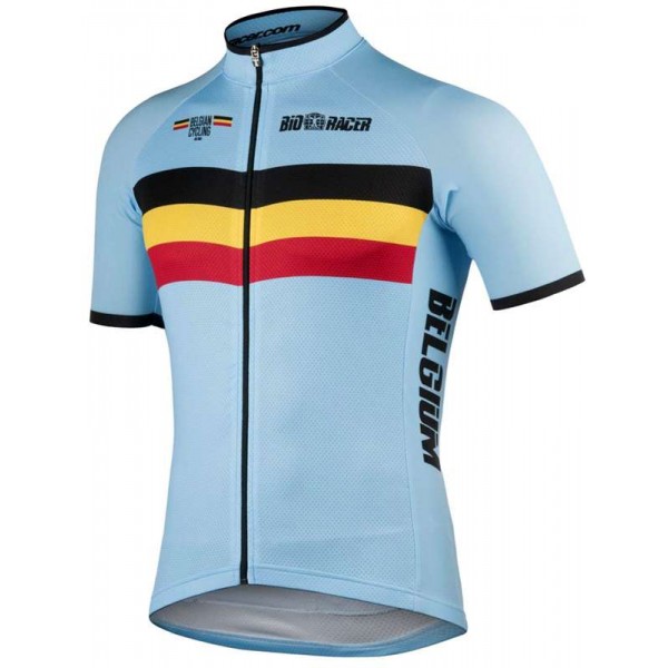 Maglia ciclismo BELGIO 2022 manica corta (cerniera lunga) nazionale di ciclismo