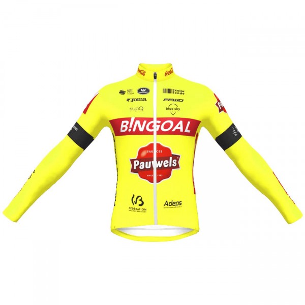 Maglia da ciclismo Bingoal Pauwels Sauces WB 2022 con maniche lunghe squadra di ciclismo professionale