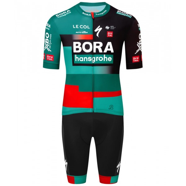 Completo BORA-hansgrohe 2023 (maglia da ciclismo a maniche corte + salopette) squadra di ciclismo professionale