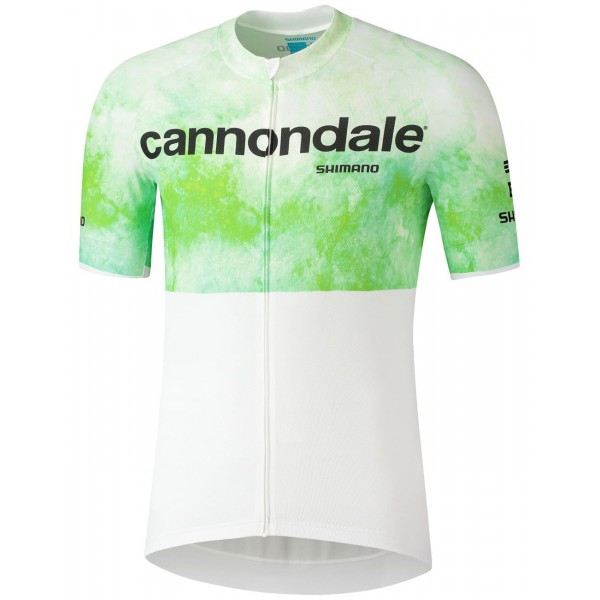 Cannondale FACTORY RACING 2022 Maglia da ciclismo manica corta bianca (cerniera lunga) Squadra di ciclismo professionale