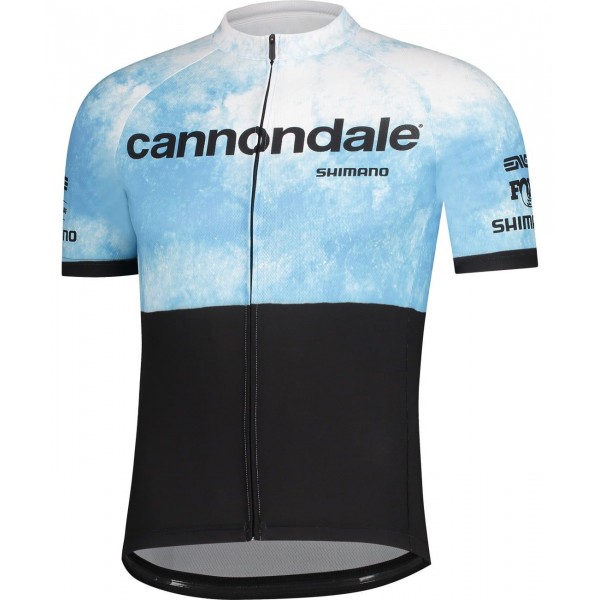 Cannondale FACTORY RACING 2022 Maglia da ciclismo a maniche corte in edizione limitata nera/blu Squadra di ciclismo professionale
