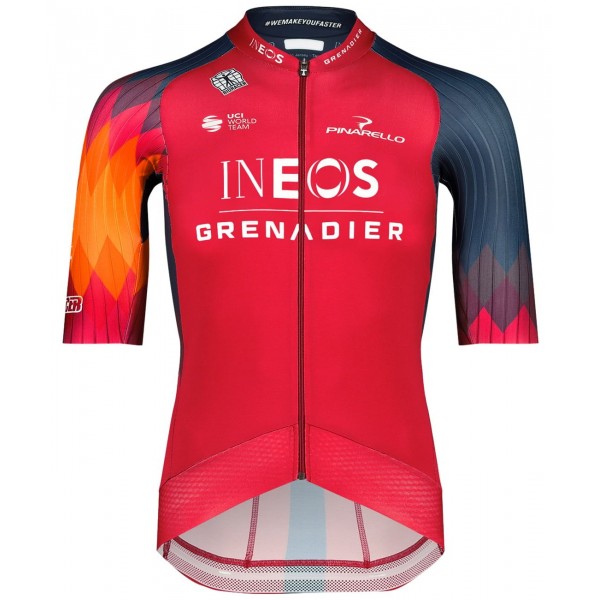 Maglia da ciclismo INEOS GRENADIERS 2023 EPIC RACE manica corta (zip lunga) Squadra ciclistica professionale