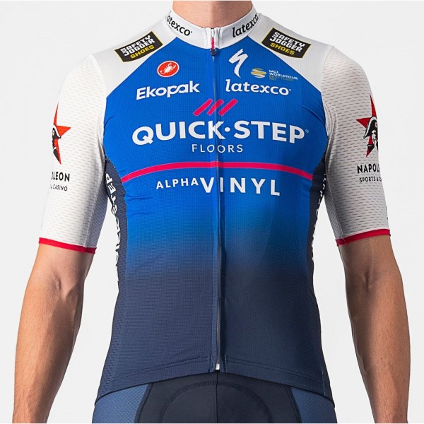 Quick Step Alpha Vinyl 2022 Competizione maglia da ciclismo a maniche corte squadra di ciclismo professionale