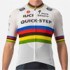 Quick Step Alpha Vinyl Road World Champion Rainbow Jersey 2022 Competizione Maglia da ciclismo a manica corta Squadra di ciclismo professionale