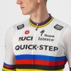 Quick Step Alpha Vinyl Road World Champion Rainbow Jersey 2022 Competizione Maglia da ciclismo a manica corta Squadra di ciclismo professionale