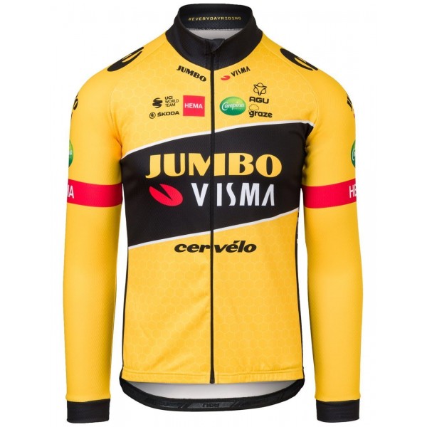 TEAM JUMBO-VISMA 2022 maglia da ciclismo manica lunga squadra di ciclismo professionale TEAM JUMBO-VISMA 2022 maglia da ciclismo manica lunga squadra di ciclismo professionale