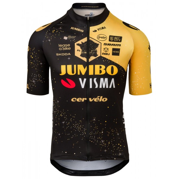 TEAM JUMBO-VISMA Tour de France Edition 2023 maglia da ciclismo manica corta squadra di ciclismo professionale