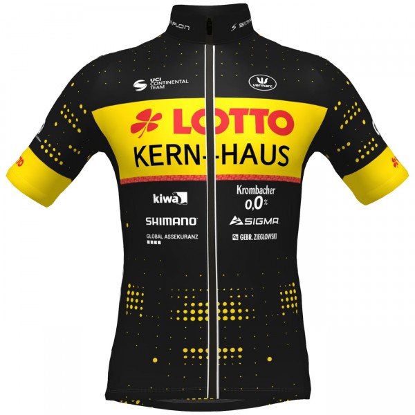 Maglia da ciclismo Team Lotto-Kern Haus 2022 manica corta (cerniera lunga) squadra di ciclismo professionale