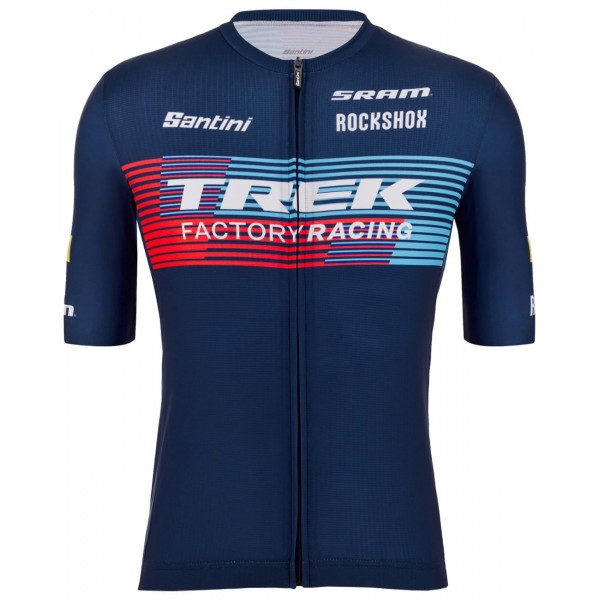 Maglia da ciclismo Trek Factory Racing XC 2023 manica corta (zip lunga) Team di ciclismo professionistico