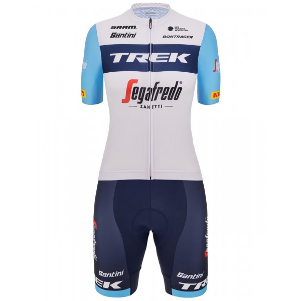 TREK-SEGAFREDO Completo ciclismo donna Team 2023 (maglia cerniera lunga + pantaloncini ciclismo) Squadra ciclistica professionale