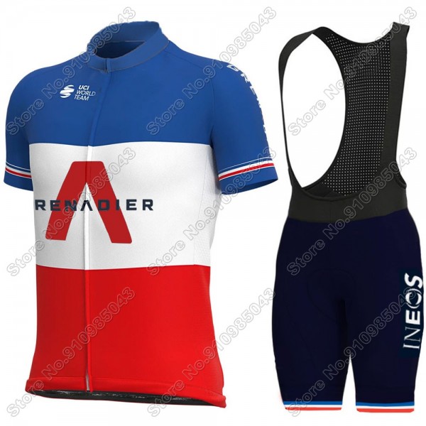 Fdj 2021 France INEOS Grenadier abbigliamento Ciclismo Completo Maglia Ciclismo Corta e Salopette 9405-PRK