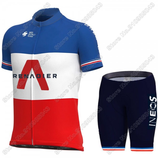 Fdj 2021 France INEOS Grenadier abbigliamento Ciclismo Completo Maglia Ciclismo Corta e Salopette 5673-QFG