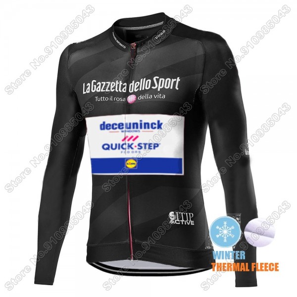 Winter Thermal Fleece Men Giro D'italia Quick Step 2021 Maglia Ciclismo Manica Lunga 5457-ZRI